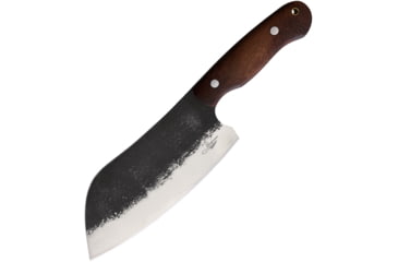 Image of Benjamin 030 Camp Cleaver Knife, 11.75in Overall, 7in, Stainless Steel Blade, Brown Wood Handle, Leather Sheath, BK-A030