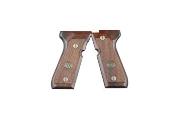 Image of Beretta Wood Pistol Grip w/ Medallion, 92/96 Full Size, Genuine Walnut, JG92FSW