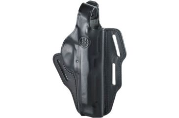 Image of Beretta Brigadier Belt Slide Leather Holster, 92 Brigadier, Right Hand, Black, E01652