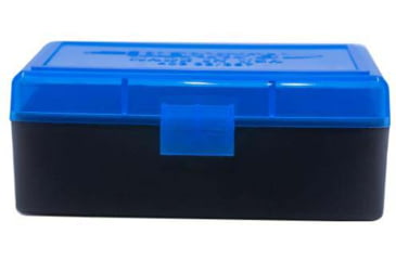 Image of Berrys 36713 403 Ammo Box 38 Special,357 Mag 50rd Blue Lid W/Black Bottom
