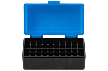 Image of Berrys 44661 405 Ammo Box 223 Rem,5.56x45mm NATO 50rd Blue Lid W/Black Bottom