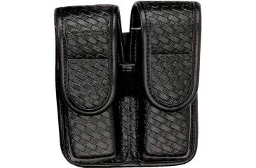 Image of Bianchi 7902 Double Mag Pouch - Plain Black, Chrome 22084