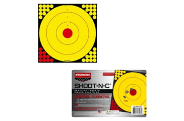Image of Birchwood Casey BC-LRBET-5PK Long Range Bullseye Black W/Yellow Target &amp; Red Acc