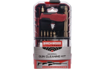 Image of Birchwood Casey Gun Cleaning Kit, Multi-Caliber, Black/Red, 22 Pieces, UNVCLN-KIT