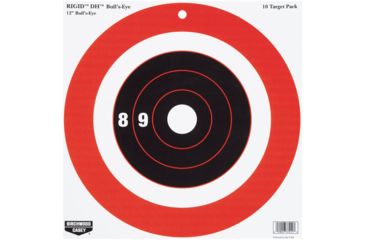 Image of Birchwood Casey Rigid Paper Target DH Bull's Eye 12 Inch 10 Per Package, BC-37211