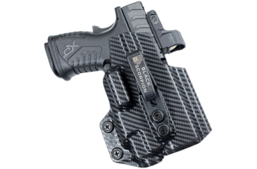 Image of Black Scorpion Outdoor Gear IWB Belt Wing Tuckable Holster, Springfield Armory XD-M Elite 3.8in w/ TLR-7 / TLR-8, Right Hand, Carbon Fiber, HC23-IWBTUCK-XDME3TLR8-CF
