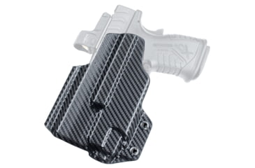 Image of Black Scorpion Outdoor Gear IWB Belt Wing Tuckable Holster, Springfield Armory XD-M Elite 3.8in w/ TLR-7 / TLR-8, Right Hand, Carbon Fiber, HC23-IWBTUCK-XDME3TLR8-CF