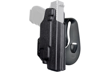 Image of Black Scorpion Outdoor Gear OWB Paddle Holster, Glock 17, 19,19X, 22, 31, 44, 45 w/ TLR7, TLR8, Right Hand, Black, HC03-PADDLE-GL17TLR8BKRH