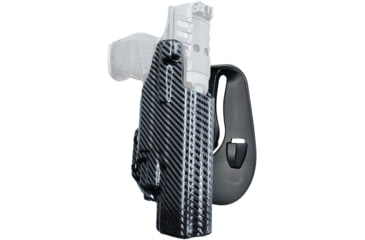 Image of Black Scorpion Outdoor Gear OWB Paddle Holster, Walther PDP 5in w/ TLR-7/TLR-8, Right Hand, Carbon Fiber, HC03-PADDLE-PDP5TLR8CFRH
