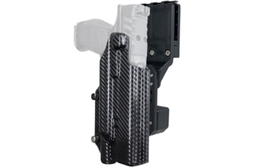 Image of Black Scorpion Outdoor Gear Pro Competition OWB Holster, Walther PDP 5in w/ X300, Right Hand, Carbon Fiber, HC04-USPSA-PDP5X300CFRH