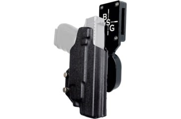 Image of Black Scorpion Outdoor Gear Pro Heavy Duty Competition Kydex OWB Holster, Glock 17, 22, 31, 44, 45 w/ TLR7, TLR8, Right Hand, Black Shell Black, HCD1-USPSABS-GL17TLR8BK
