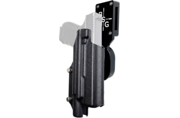 Image of Black Scorpion Outdoor Gear Pro Heavy Duty Competition Kydex OWB Holster, Glock 17, 19, 19X, 22, 31, 44, 45 w/ X300, Right Hand, Black Shell Black, HCD1-USPSABS-GL17X300BK