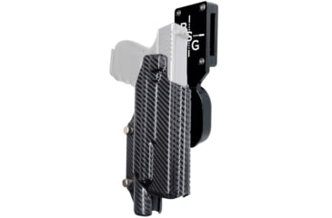 Image of Black Scorpion Outdoor Gear Pro Heavy Duty Competition Kydex OWB Holster, Glock 17, 19, 19X, 22, 31, 44, 45 w/ X300, Right Hand, Black Shell Carbon Fiber, HCD1-USPSABS-GL17X300CF
