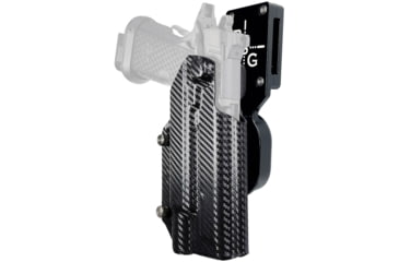 Image of Black Scorpion Outdoor Gear Pro Heavy Duty Competition Kydex OWB Holster, Staccato XC w/ X300 , Right Hand, Black Shell Carbon Fiber, HCD1-USPSABS-STAXC300-CF
