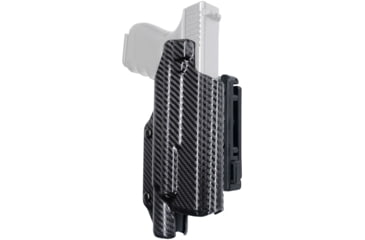 Image of Black Scorpion Outdoor Gear Pro IDPA Competition OWB Holster, Glock 17, 19,19X, 22, 31, 44, 45 w/ X300, Right Hand, Carbon Fiber, HC03-IDPA-GL17X300CFRH