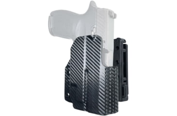 Image of Black Scorpion Outdoor Gear Pro IDPA Competition OWB Holster, Sig Sauer P320 Compact w/ TLR-7A, Right Hand, Carbon Fiber, HC03-IDPA-P3204TLR7-CFRH