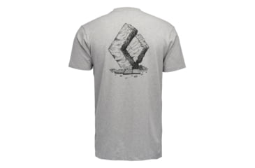 Image of Black Diamond Boulder Short Sleeve T-Shirt - Men's, Nickel Heather, Medium, AP7524041014MED1