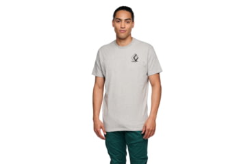 Image of Black Diamond Boulder Short Sleeve T-Shirt, Nickel Heather, Medium, AP7524041014MED1