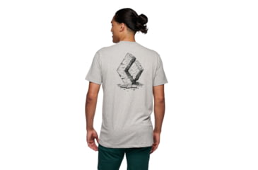 Image of Black Diamond Boulder Short Sleeve T-Shirt, Nickel Heather, Medium, AP7524041014MED1