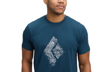 Image of Black Diamond Engineered Diamond Short Sleeve Tee - Mens, Indigo, Medium, AP7524724013MED1