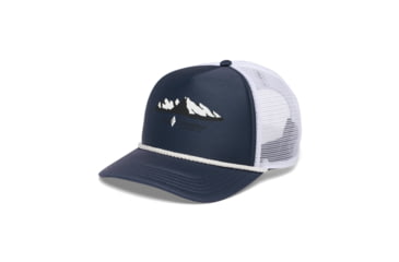 Image of Black Diamond Flat Bill Trucker Hat, Charcoal/White Mountainscape, AP7230499261ALL1