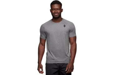 Image of Black Diamond Lightwire Short Sleeve Tech Tee - Mens, Steel Grey, Small, AP7524270034SML1