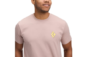 Image of Black Diamond Shredded Short Sleeve Tee - Mens, Pale Mauve, Medium, AP7524925019MED1