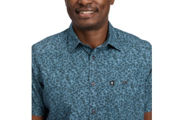 Image of Black Diamond Wingate Short Sleeve Shirt - Mens, Charcoal BD Glyphs, Small, AP7530119666SML1