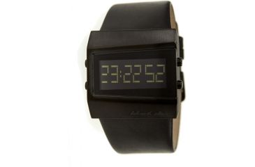 Image of Black Dice Chill Men's Watch - Black Case, Black Leather Strap BLABD-057-04