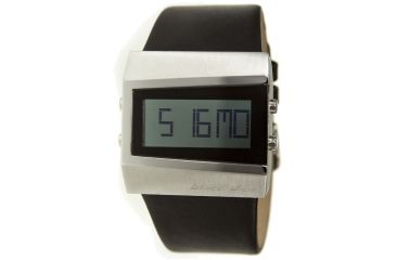 Image of Black Dice Chill Men's Watch - SS Case, Black Leather Strap BLABD-057-01