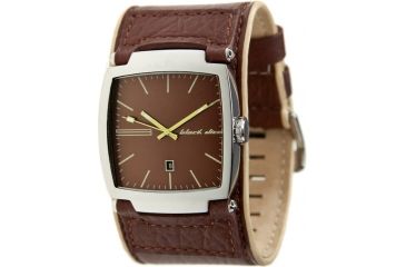 Image of Black Dice Flow Men's Watch - Brown/Yellow Dial, Brown Leather Strap BLABD-002-02