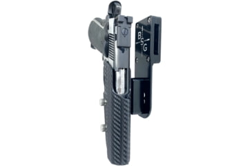 Image of Black Scorpion Outdoor Gear 1911 5in Pro Heavy Duty Competition Holster, Left Hand, Black Shell / Carbon Fiber, HCD1-USPSABS-1911CFLH