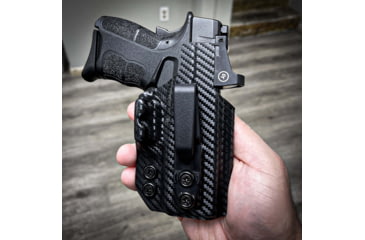 Image of Black Scorpion Outdoor Gear Canik TP9 Elite SC Belt Wing Tuckable Holster, Right, Carbon Fiber, HC23-TP9SC-CF