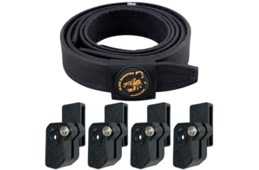 Image of Black Scorpion Outdoor Gear Competition Rig - 1 Pro HD Belt, 4 Ambidextrous Double Stack Mag Pouches, Ambidextrous, Black, Large, CO22-BTLBK-MPGMBK