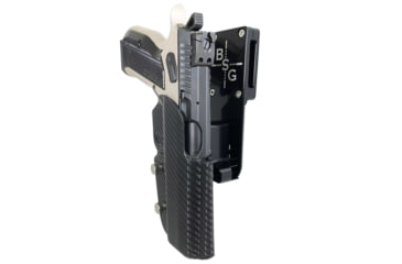 Image of Black Scorpion Outdoor Gear CZ Shadow 2 Pro Heavy Duty Holster, Left Hand, Black Shell / Carbon Fiber, HCD1-USPSA-SHADOWIICFLH