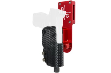 Image of Black Scorpion Outdoor Gear FNH 509 Compact/Midsize Pro Heavy Duty Competition Holster, Left Hand, Red Shell / Carbon Fiber, HCD2-USPSABS-FN509CFLH