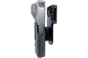 Image of Black Scorpion Outdoor Gear Glock 17, 19, 22, 45 Pro Heavy Duty Competition Holster, Left Hand, Black Shell / Carbon Fiber, HCD1-USPSABS-GL17CFLH