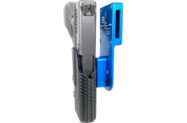 Image of Black Scorpion Outdoor Gear Glock 17, 19, 22, 45 Pro Heavy Duty Competition Holster, Left Hand, Blue Shell / Carbon Fiber, HCD3-USPSABS-GL17CFLH