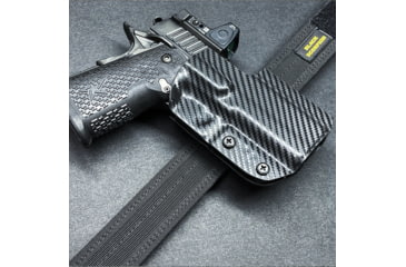 Image of Black Scorpion Outdoor Gear Glock 26, 27, 33 Pro IDPA Holster, Left Hand, Carbon Fiber, HC03-IDPA-GL26-CFLH