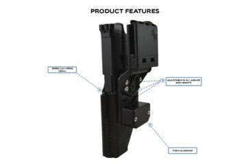 Image of Black Scorpion Outdoor Gear Holster USPSA Pro Competition Sti 2011 Full Cover, Carbon Fiber Finish, HC04-USPSA-2011FULLCFRH