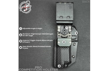Image of Black Scorpion Outdoor Gear Pro Competition OWB Holster, Staccato XC w/ X300, Right Hand, Carbon Fiber, HC04-USPSA-STAXC300-CFRH