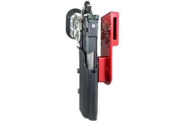 Image of Black Scorpion Outdoor Gear Pro Heavy Duty Competition Holster, Right Hand, 2011, 5in Barrel, 1.5 - 1.75in Belts, Kydex/ 6066 Aluminum, Black/Red, HCD2-USPSABS-2011FCBKRH