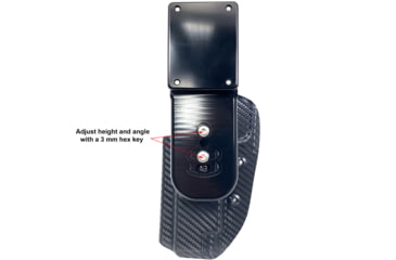 Image of Black Scorpion Outdoor Gear Pro Heavy Duty Competition Holster, Right Hand, 2011, 5in Barrel, 1.5 - 1.75in Belts, Kydex/ 6066 Aluminum, Carbon Fiber/Black, HCD1-USPSABS-2011FCFRH