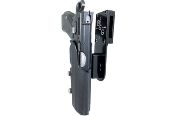 Image of Black Scorpion Outdoor Gear Pro Heavy Duty Competition Holster, Right Hand, CZ 75 SP-01, 4.6in Barrel, 1.5 - 1.75in Belts, Kydex/ 6066 Aluminum, Black/Black, HCD1-USPSABS-CZSPBKRH