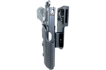 Image of Black Scorpion Outdoor Gear Pro Heavy Duty Competition Holster, Right Hand, CZ 75 SP-01, 4.6in Barrel, 1.5 - 1.75in Belts, Kydex/ 6066 Aluminum, Carbon Fiber/Black, HCD1-USPSA-CZSPCFRH