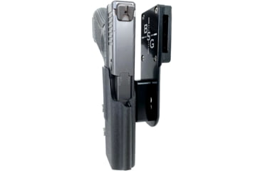 Image of Black Scorpion Outdoor Gear Pro Heavy Duty Competition Holster, RH, GLOCK 17/ 19/ 19X/ 22/ 45, 4.02 - 4.49in Barrel, 1.5 - 1.75in Belts, Kydex/ 6066 Aluminum, Black/Black, HCD1-USPSABS-GL17BKRH