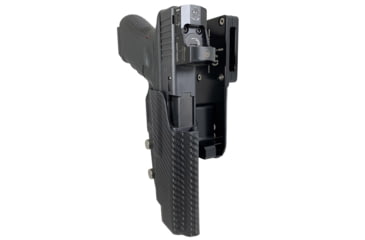 Image of Black Scorpion Outdoor Gear Pro Heavy Duty Competition Holster, Right Hand, GLOCK 34/ 35, 5.31in Barrel, 1.5 - 1.75in Belts, Kydex/ 6066 Aluminum, Carbon Fiber/Black, HCD1-USPSABS-GL34CFRH
