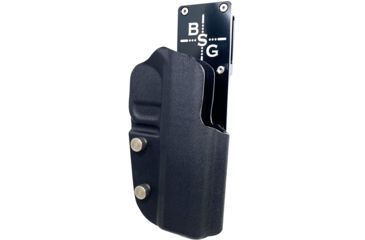 Image of Black Scorpion Outdoor Gear Pro Heavy Duty Competition Holster, Right Hand, M1911, 5in Barrel, 1.5 - 1.75in Belts, Kydex/ 6066 Aluminum, Black/Black, HCD1-USPSABS-1911BKRH