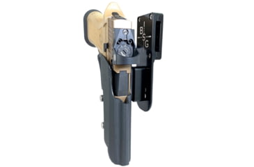 Image of Black Scorpion Outdoor Gear Pro Heavy Duty Competition Holster, Right Hand, SIG Sauer P320, 3.9 - 5in Barrel, 1.5 - 1.75in Belts, Kydex/ 6066 Aluminum, Black/Black, HCD1-USPSABS-P320X5CBKRH