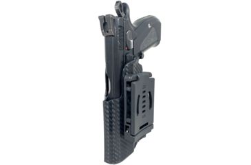 Image of Black Scorpion Outdoor Gear Pro IDPA Competition Holster, Right Hand, CZ 75 SP-01, 4.6in Barrel, 1.5 - 1.75in Belts, Kydex, Carbon Fiber, HC03-IDPA-CZSPCFRH